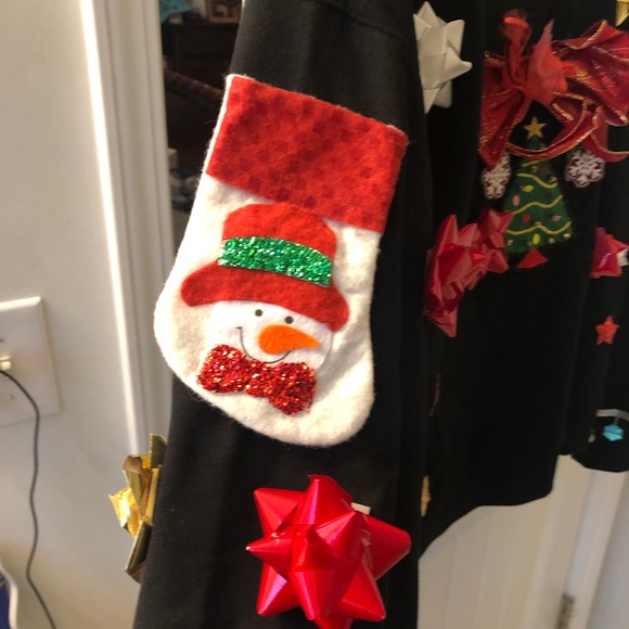 Ugliest Christmas Sweater - Hand crafted. Worn once and won the contest - Picture 4 of 7